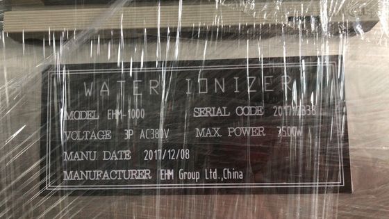 ইন্ডাস্ট্রিয়াল ওয়াটার আইওনিজার 1000L/h ক্ষারীয় এসিডিক স্টেইনলেস স্টীল